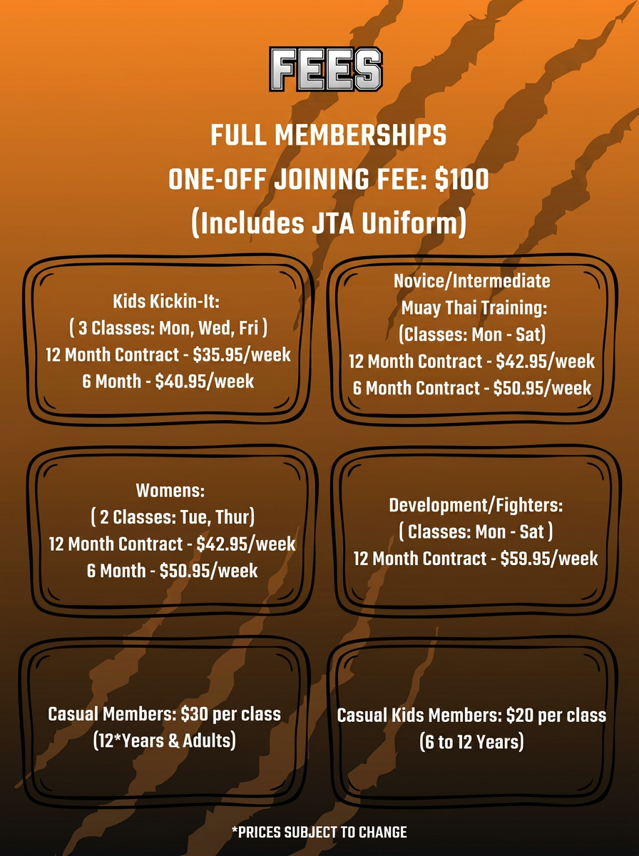 JTA basic fees and membership pricing